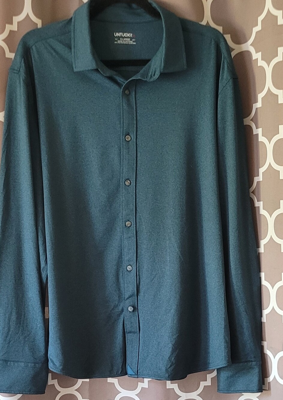 UNTUCKit Men's Teal Long-Sleeve Button-Down Shirt